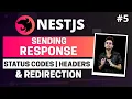 NestJS - Sending Response Setting HTTP Status Codes Headers Response Redirection Hindi