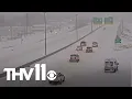 Road and traffic conditions in Arkansas during winter weather
