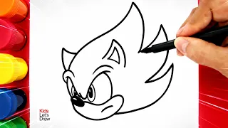 Dibuja y Pinta a SUPER SONIC Fácil con Pintura Acrílica 🎨 | Draw and Paint SUPER SONIC Easy