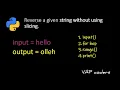 Reverse a String in Python Using For Loop Beginner Friendly Python Tutorial