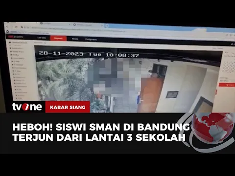 Detik-Detik Siswi SMA Jatuh dari Lantai 3 Gedung Sekolah Terekam CCTV