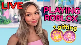 🔴 LIVE! PLAYING ROBLOX! + gifting VIP and CUSTOM MAKEUP!