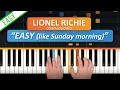 How to Play Easy Like Sunday Morning EASY Piano Tutorial