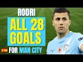 Rodri - ALL 28 GOALS FOR MANCHESTER CITY So Far
