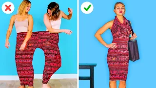 GENIUS CLOTHES HACKS AND GIRLY TRICKS Funny Crafts by 123 GO GOLD