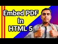 Embed Pdf Embed PDF Document in HTML Web Page Using Embed Iframe and Object HTML Embed PDF Tag