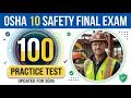 OSHA 10 Safety Final Exam Practice Questions 2026 Answers Complete Explanations