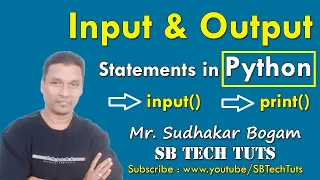 Input and Output Statements in Python input print Functions in Python Python Programming