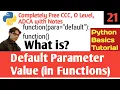 Default Parameter Value Hindi What is Default Parameter Value in Python Hello DHIRENDRA
