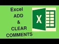 excel 2016 how to add and clear comment
