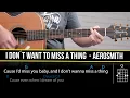 Lagu I Don´t Want To Miss A Thing - AEROSMITH Guitar cover Acordes Guitarra