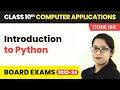 Python Revision - Introduction to Python Class 10 Computer Applications Ch 8 Code 165