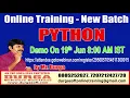 PYTHON Online Training By Mr DURGA Sir on 19th June 8AM IST
