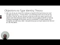 Type Token Identity Theories