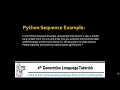 Python Sequence Indexing Part 1