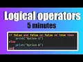Logical Operators 5 Minute Roblox Studio Scripting Tutorial Part 28