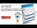 3D print calendar challenge - MARCH