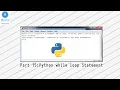 Python Training Part 15 Python while loop