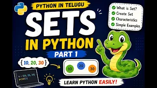 Learn Python Sets in Telugu What is Set Creating Sets Real Examples Part 1 in Telugu