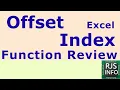 Index Excel Formula Offset Function dynamic calculations
