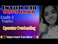 Jntuh r18 oops Java programming unit1 operator overloading very important gunshot