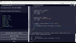 JavaScript Algorithms and Data Structures Projects Cash Register freecodecamp