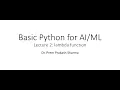 Mastering Python Basics lambda function Explained