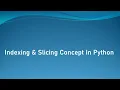 Indexing Slicing Concept In Python In Marathi