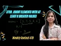 3759 Count Elements With at Least K Greater Values Weekly Contest 478 Leetcode