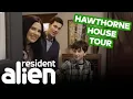 Hawthorne House Tour with Judah Prehn Levi Fiehler Maredith Garretson Resident Alien SYFY