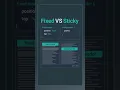 CSS position fixed vs position sticky Comparison