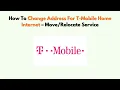 How To Change Address for T-Mobile Home Internet - Service