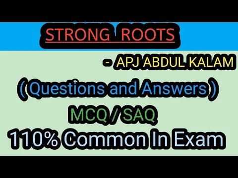 Download MP3 STRONG ROOTS || MCQ /SAQ || H.S 2020 || 110% COMMON