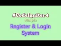 CodeIgniter 4 Register login