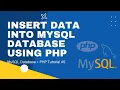 How To Insert Data Into MySQL Database Using PHP In Hindi MySQL Database PHP tutorial