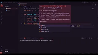 How to remove item from tuple Python
