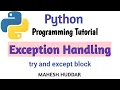 How to use try and except block and use short circuit evaluation by Mahesh Huddar