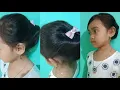 Download Lagu Cara Sanggul Sendiri Rambut Anak Simple Cukup 5 menit | Cara Cepol Rambut Anak