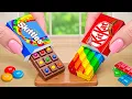 Download Lagu RAINBOW Skittles vs RAINBOW KitKat 🌈🍫 | Satisfying Mini Cake Challenge \u0026 ASMR Dessert