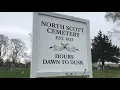 Small Town Graveyard USA - North Scott Cemetery Formerly Brick Chapel Iowa City Burial Ground RIP