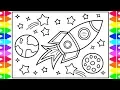 How to Draw a ROCKET SHIP for Kids Rocket Ship Drawing for Kids Rocket Ship Coloring Pages