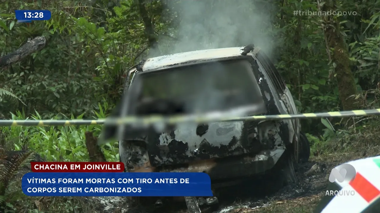 Chacina em Joinville: vítimas foram mortas com tiro antes de corpos serem carbonizados