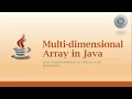 19 2 - Multi-dimensional Array in Java