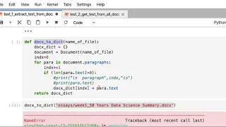 extract text from microsoft word document using Python