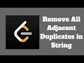 Remove All Adjacent Duplicates in String Stack