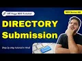 How to Do Directory Submission in SEO Tutorial What is Directory Submission Off Page SEO Tutorial