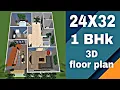24X32 1 BHK Floor plan Ghar ka naksha opposite engineer