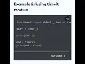 Python Program to Measure the Elapsed Time in Python