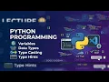 Lecture Variables Data Types Type Casting Basic Type HintsLecture