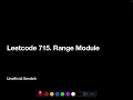 Leetcode 715 Range Module English
